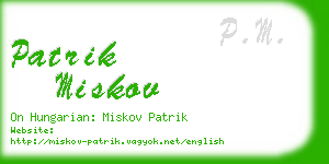 patrik miskov business card